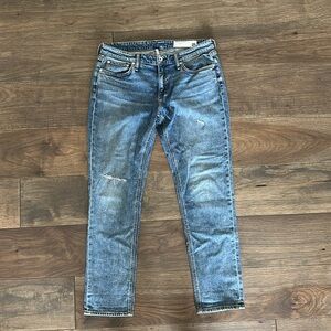 rag & bone Dre Distressed Low Rise Slim Boyfriend Jeans, Size 29